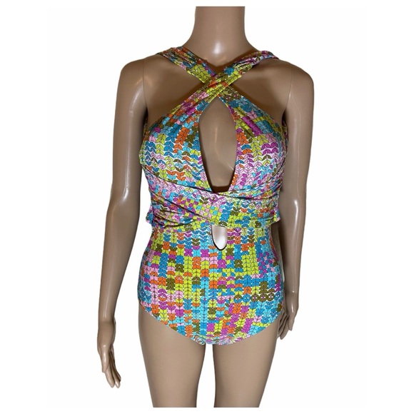 Trina Turk Tuvalu crisscross multi print s… - Picture 4 of 8